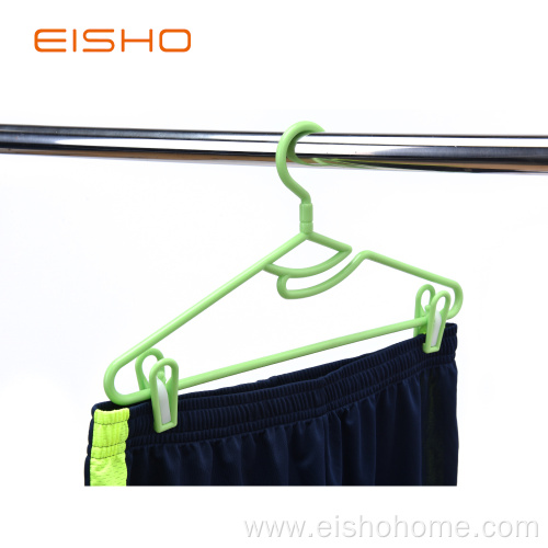 EISHO Hot Sale Plastic Hanger With Clips
